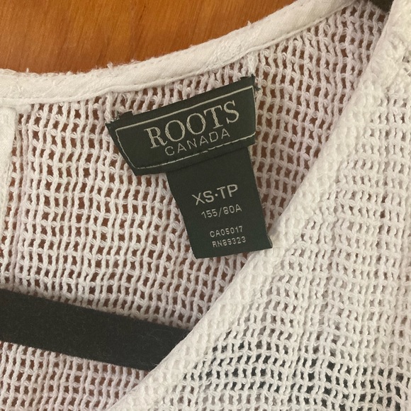 Vintage ROOTS white cotton lacy tank - XS - Picture 2 of 6